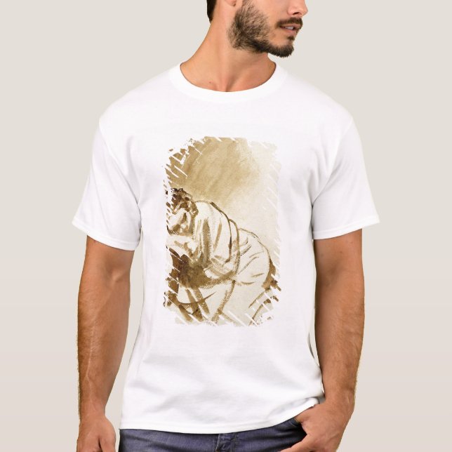 En ung kvinna som sovar c.1654 t shirt (Framsida)