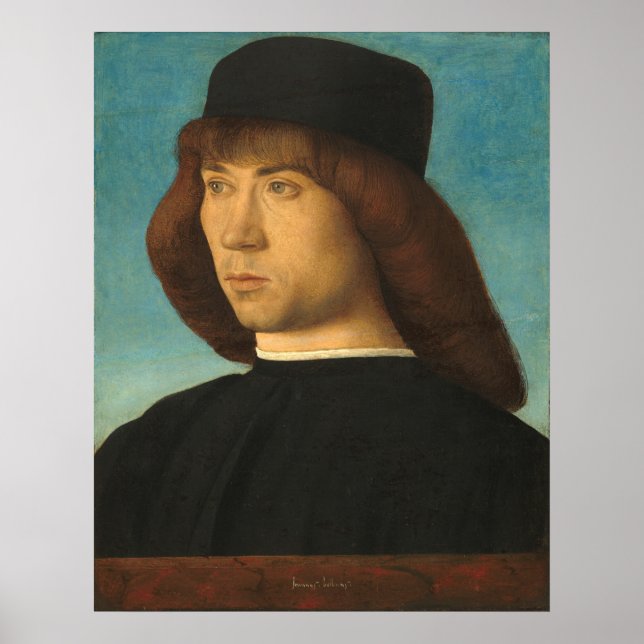 En ung man - Giovanni Bellini Fint konstaffisch Poster (Framsidan)