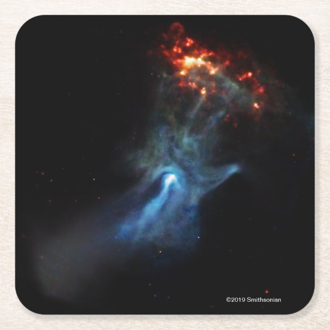 En ung Pulsar visar att dess räcker Underlägg Papper Kvadrat (Framsidan)