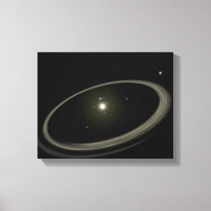En ung stjärna som cirklas av normalformat planet canvastryck