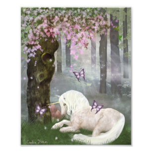 En Unicorn av Velventera Fototryck