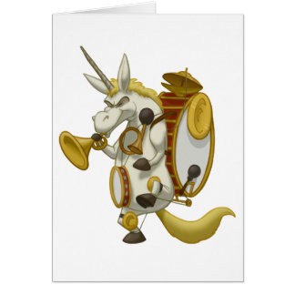 En-Unicorn musikbandkort (tom insida) Hälsningskort