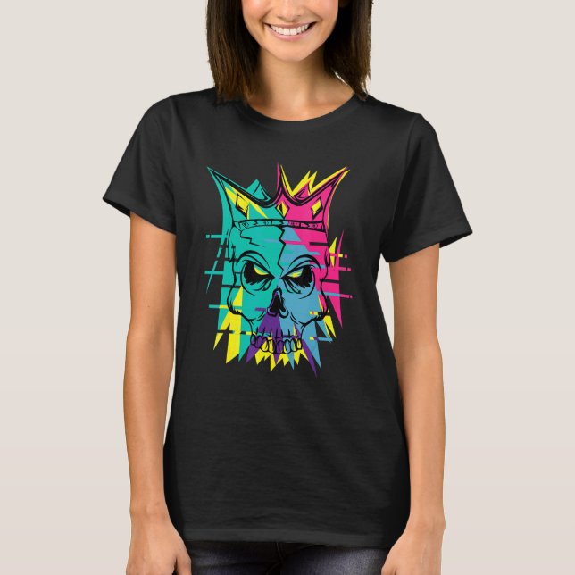 En unik ångvågsbroskskalle, blastskalle t shirt (Framsida)
