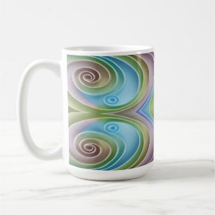 En unik, färglös, traditionell design av kaffemugg