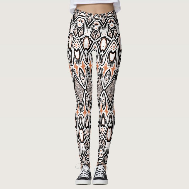 En unik flerfärgad "Ratti_Creative_Arts" Leggings (Framsida)