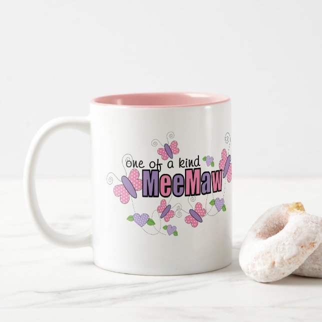 En unik MeeMaw Två-Tonad Mugg (Med munk)