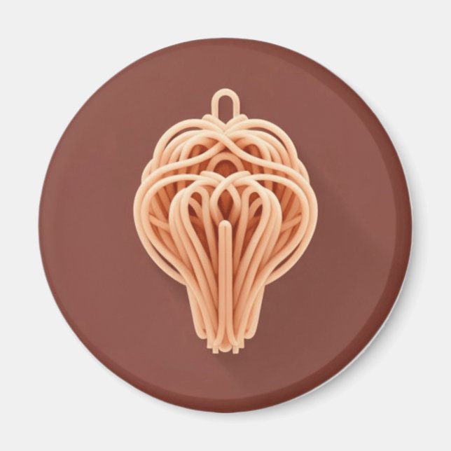 En unik Mönster i Spaghetti Noodles Magnet (Framsidan)