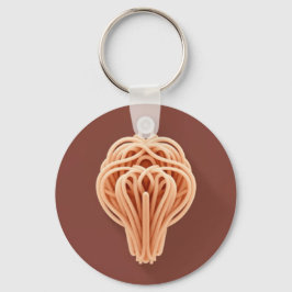 En unik Mönster i Spaghetti Noodles Nyckelring