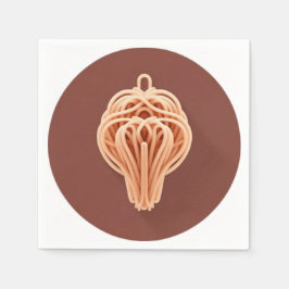 En unik Mönster i Spaghetti Noodles Pappersservett