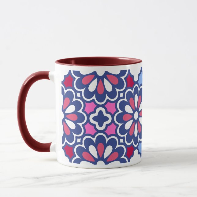 En unik mönsterdesign mugg (Vänster)