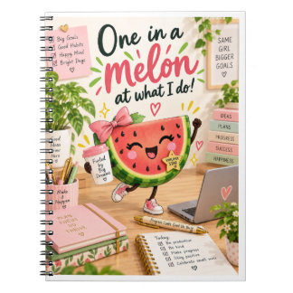 En unik motivationsbok för melonälskare anteckningsbok