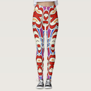 En unik multifärgad av typen "Ratti_Kreativ_Arts" Leggings