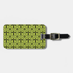 En unik och Chic-syrlig Grönt och svart fleur De L Bagagebricka