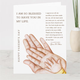 En upphöjd Tack till mina föräldrar Kort