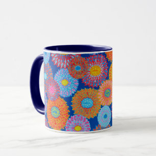 En upplyst Philip Jacobs Fabric blue Padma Mugg