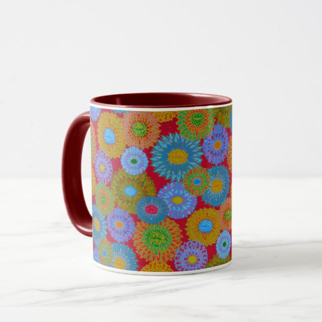 En upplyst Philip Jacobs Fabric Padma Mugg (Framsida vänster)