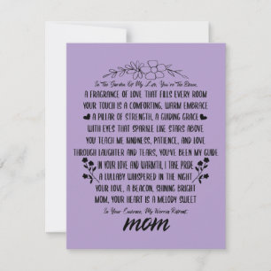 En uppriktig hyllning till Mamma Julkort