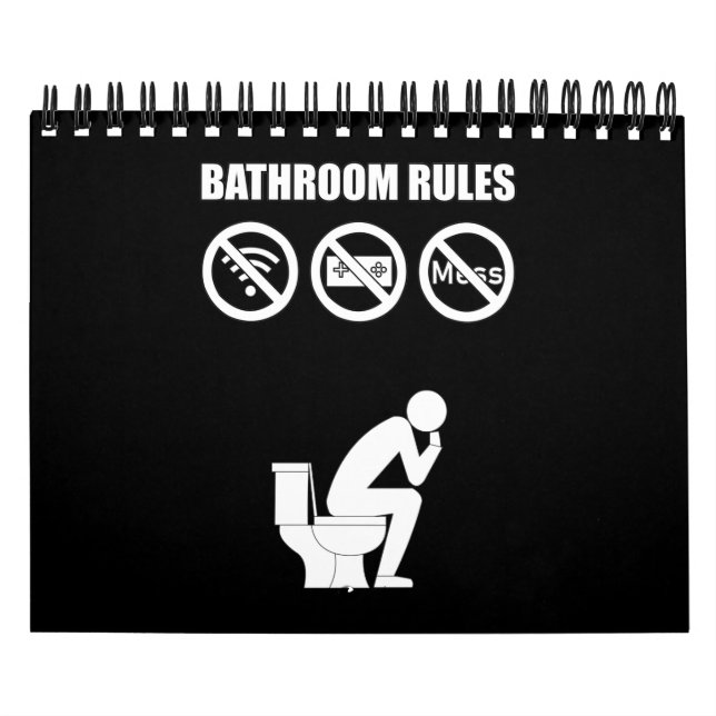 En uppsättning Bathroom Regler Kalender (Omslag)