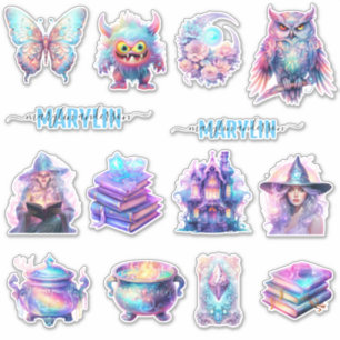 EN UPPSÄTTNING GOULISH UNIQUE PACK OF CUSTOM NAME KLISTERMÄRKEN