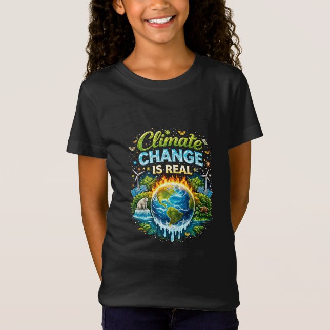 En uppvärmande värld t shirt (Framsida)