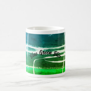 En ursprunglig abstrakt design på ett klassiskt vi kaffemugg