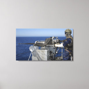 En US-marinartillerist kompis Canvastryck