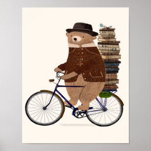 en utbildad björn poster
