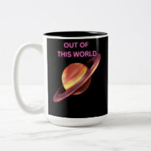 En utomjordisk Saturn pastell kaffemugg