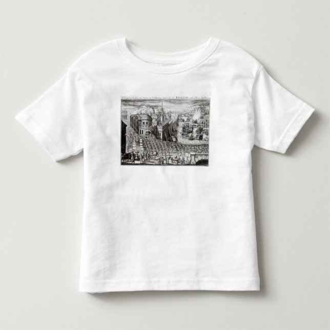 En utsikt av townen och hamnen tee shirt (Framsida)