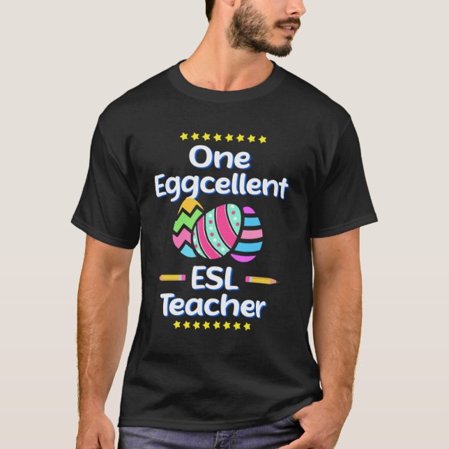En utvald ESL-lärarlärare Glad påsk ESOL T Shirt (Framsida)