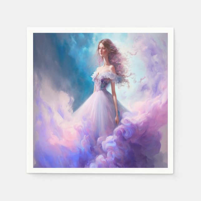 En vacker älv dam. pappersservett (Framsidan)