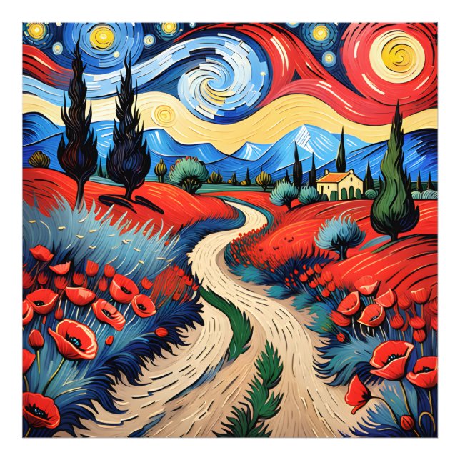 En vacker ängsmark fototryck (Framsidan)