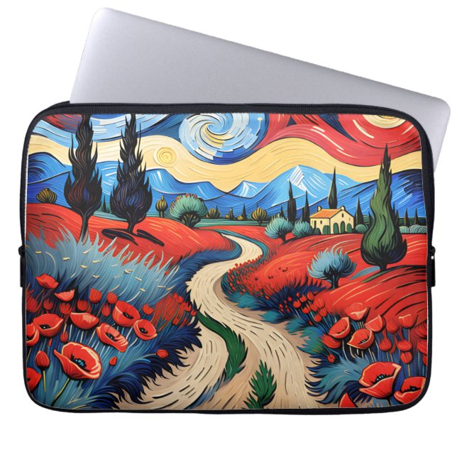 En vacker ängsmark laptop fodral (Framsidan)