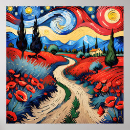 En vacker ängsmark poster