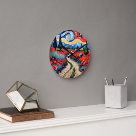 En vacker ängsmark rund klocka