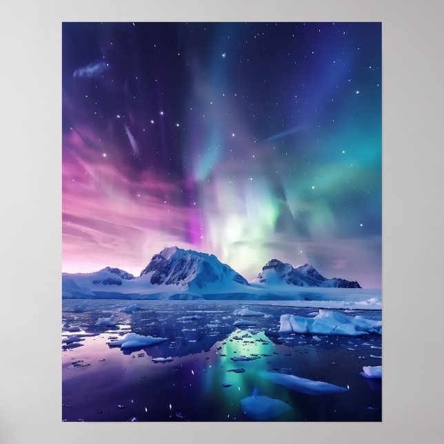 En vacker Aurora Borealis  Poster (Framsidan)