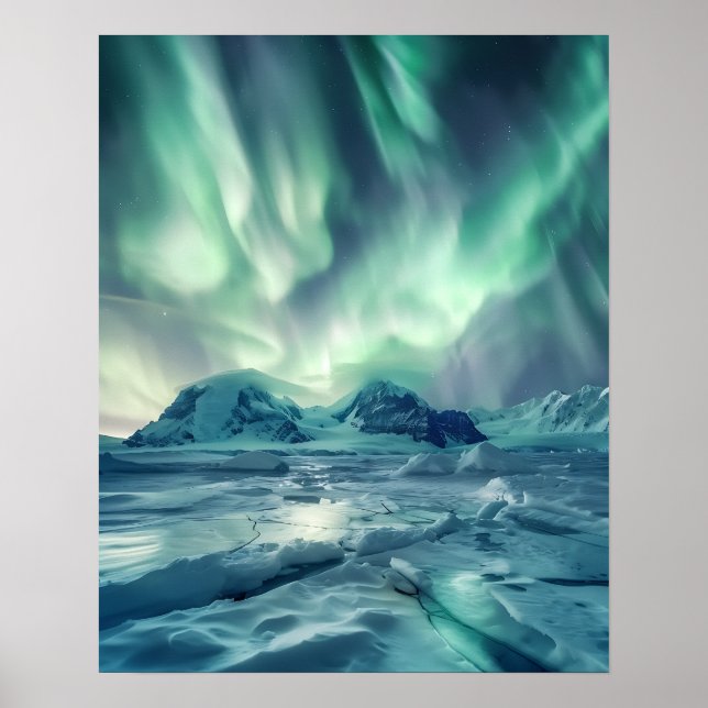 En vacker Aurora Borealis  Poster (Framsidan)