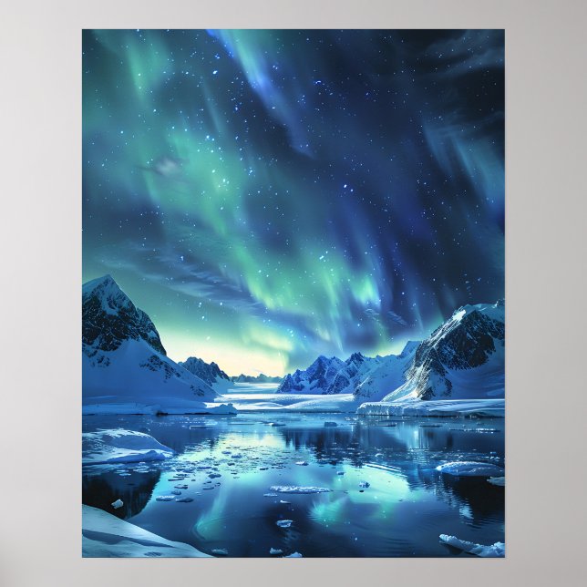 En vacker Aurora Borealis  Poster (Framsidan)