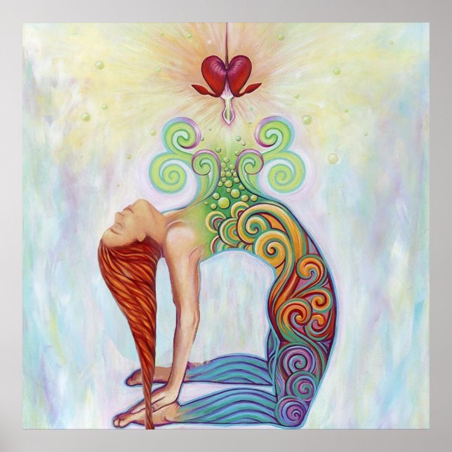 En vacker bild av en kvinna som mediterar poster (Framsidan)