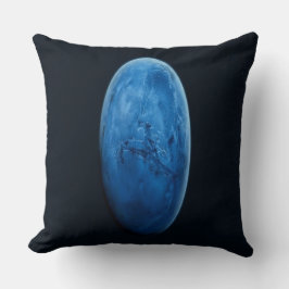 En vacker blå planet kudde
