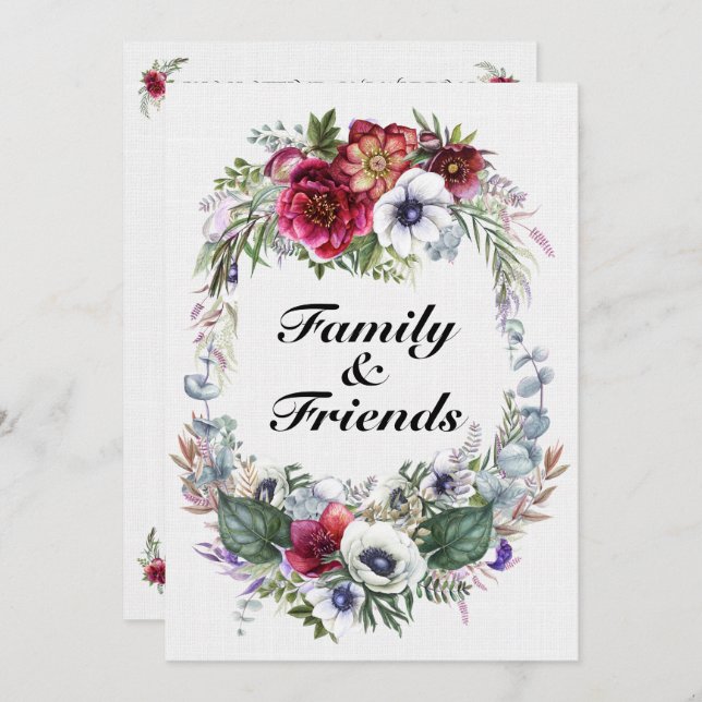 En vacker dag för ett Bröllop - Inbjudningar (Fram/baksida)