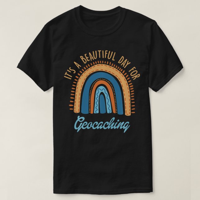 En vacker dag för Geocaching Retro-Hobbieser A T Shirt (Design framsida)