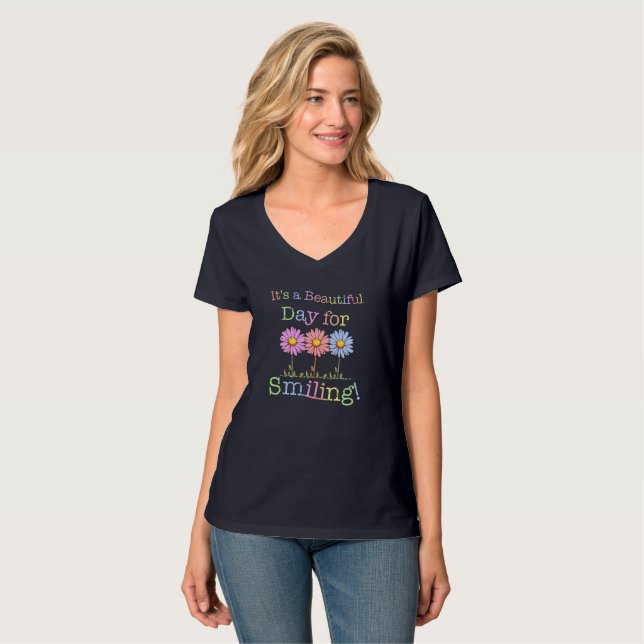 En vacker dag för leende grafik - Kvinnor T Shirt (Hel framsida)