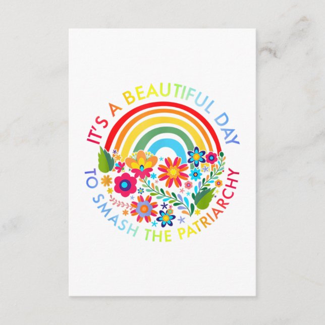 En vacker dag för patriarkatet Femini. Tilläggskort (Framsida)