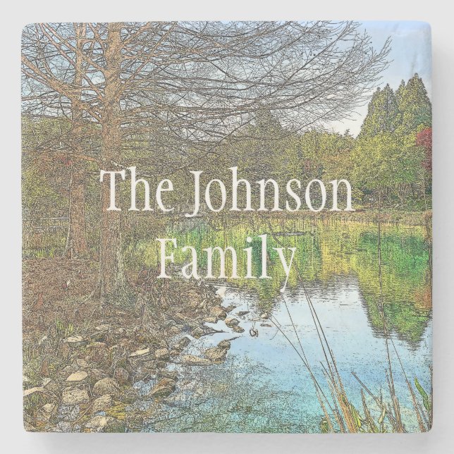 En vacker dag i sjö stenunderlägg (Framsidan)