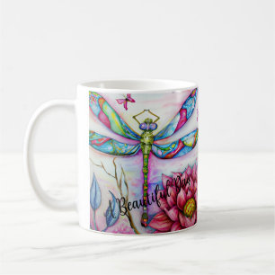 En vacker dag, vattendjupet Dragonfly, anpassa sig Kaffemugg