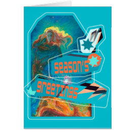 En vacker Dam Nebula Säsong Hälsning Hälsningskort