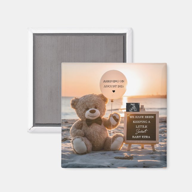 En vacker digital graviditetshälsning från strande magnet (Front/Back)