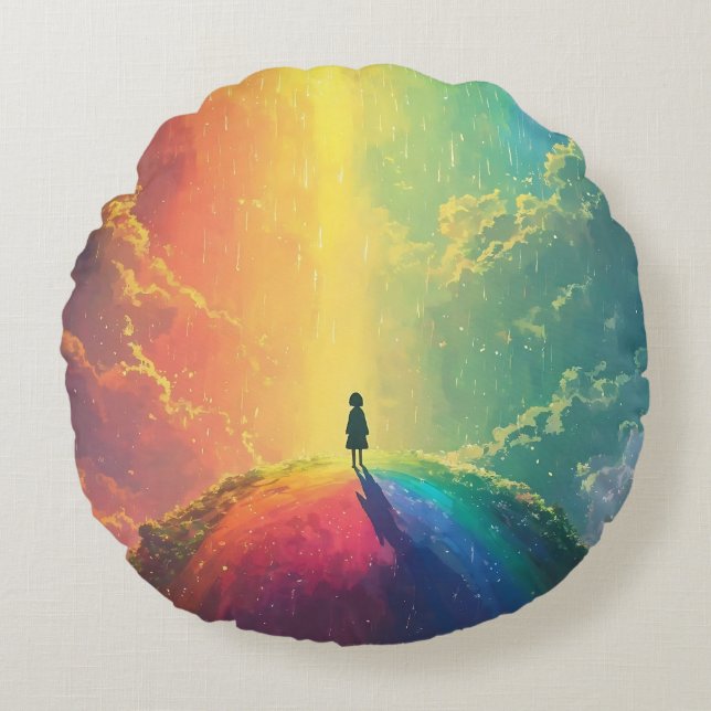 En vacker dröm rund kudde (Framsidan)