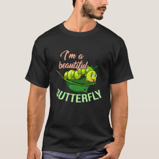 En Vacker Fjäril Caterpillarars Livscykel Insekt T Shirt